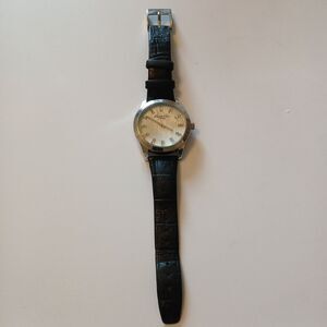Kenneth Cole New York Ladies MOP Dial Black Band Quartz Watch A126-14 WR 30M